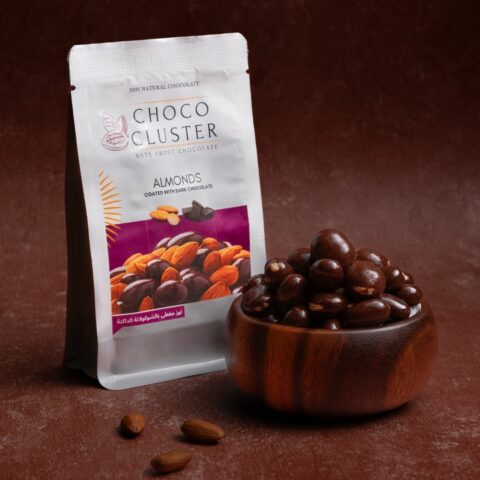 Almonds coated with dark Chocolate