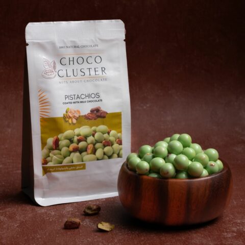 Pistachios Coated with white chocolate
